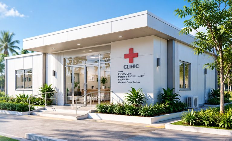 Prefab clinic exterior