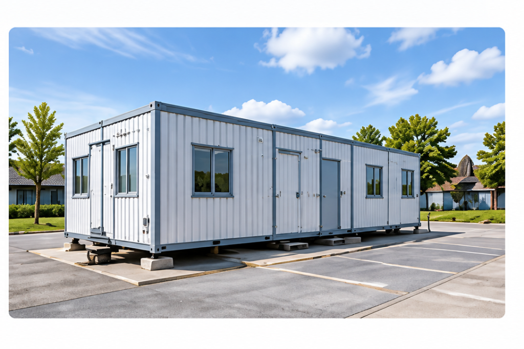 Modular isolation facility outside a healthcare site