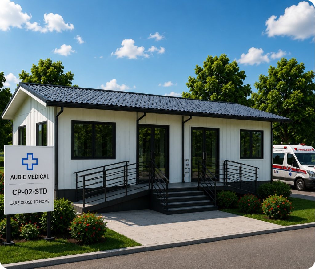 Expanded Prefab Clinic exterior render