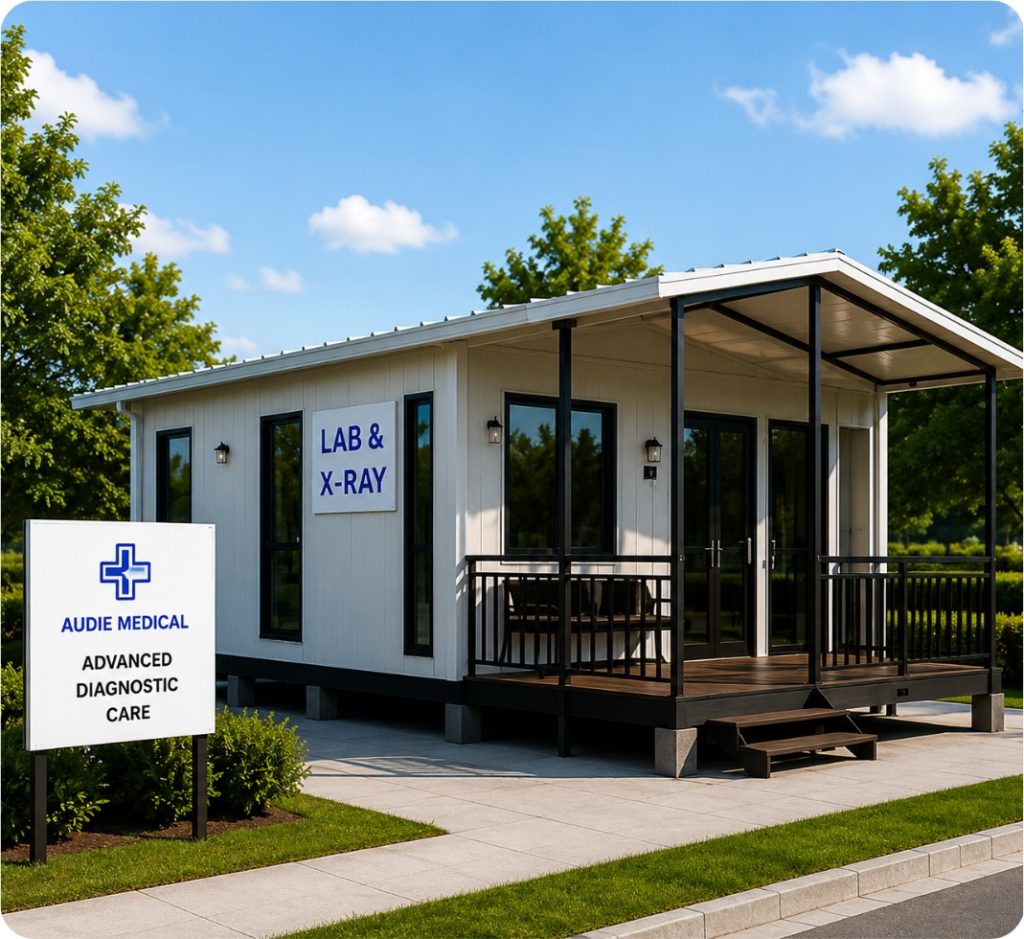 Laboratory and X-Ray Facility exterior render